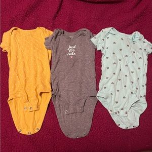 Lot of 11 Girls Onesies Size 12 Months